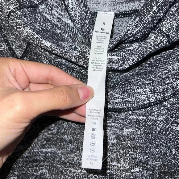 Lululemon Pullover Forever Endeavour Long Sleeve in Jacquard White Black size 8 - Picture 3 of 7